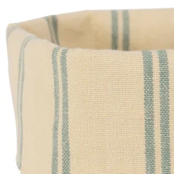 Panière à pain en coton vichy sauge d15cm - Campagne