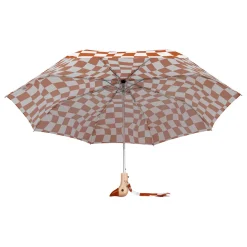 Parapluie compact manche tête de canard peanut butter checkers