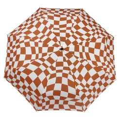 Parapluie compact manche tête de canard peanut butter checkers