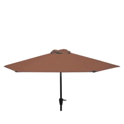 Parasol avec manivelle en coton terracotta d250xh200cm - Colors