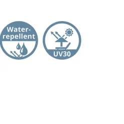 Parasol en paille inclinable avec manche en métal 210cm