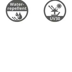 Parasol terracotta avec frange en coton beige d200xh210cm