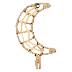 Patere lune en rotin et fer naturel - Famille