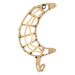 Patere lune en rotin et fer naturel - Famille