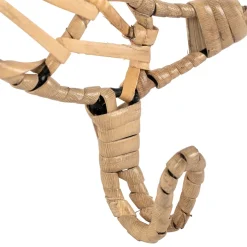 Patere lune en rotin et fer naturel - Famille