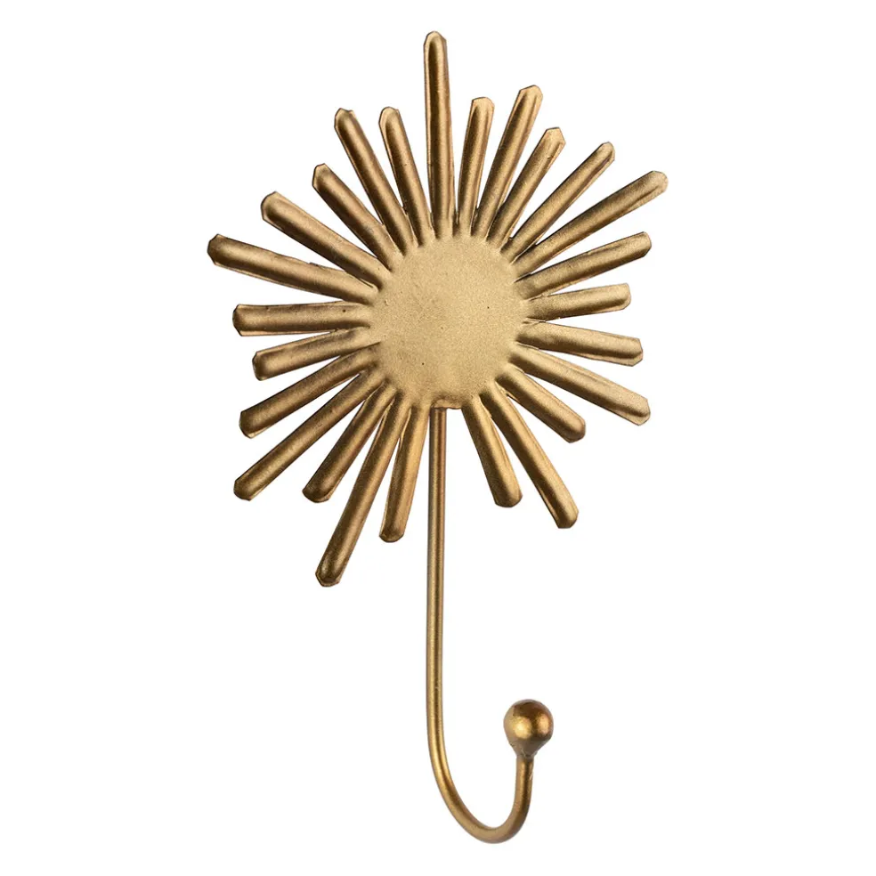 Patere soleil en fer doré - Heolio