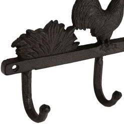 Patère 4 crochets en fonte brun - Basse-Cour