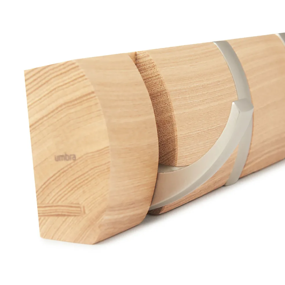 Patère 5/c rabattable noir nat