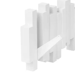 Patère murale 5 crochets rabattables blanc