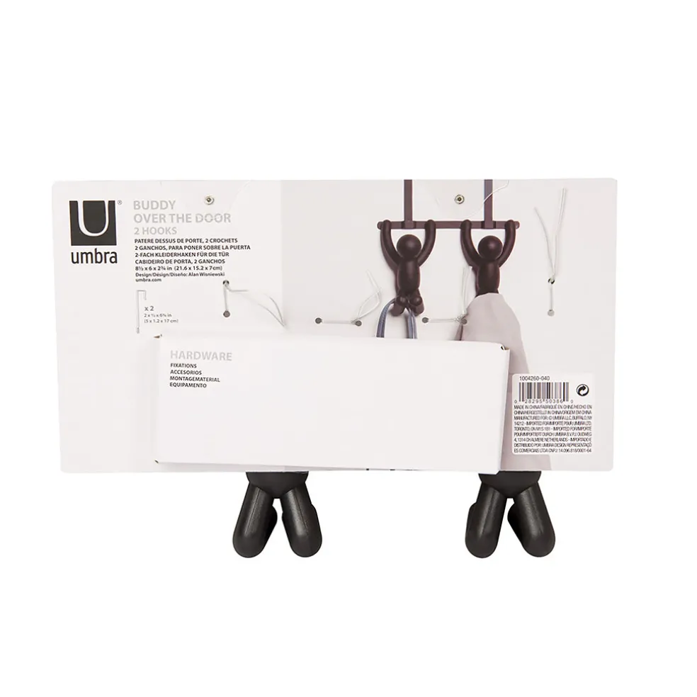 Patère porte buddy bonhomme noir