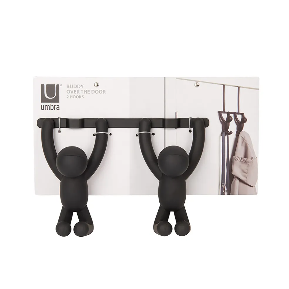 Patère porte buddy bonhomme noir