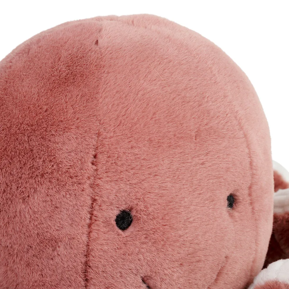 Peluche poulpe en tissu corail