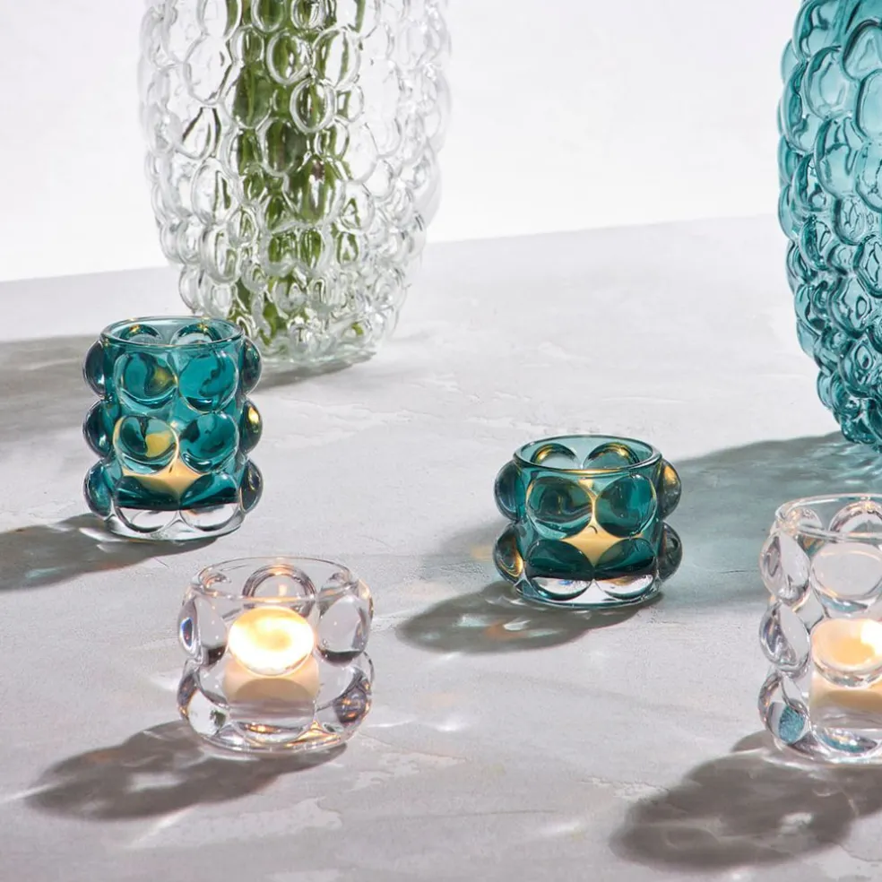 Photophore en verre émeraude h6.5cm - Tanri