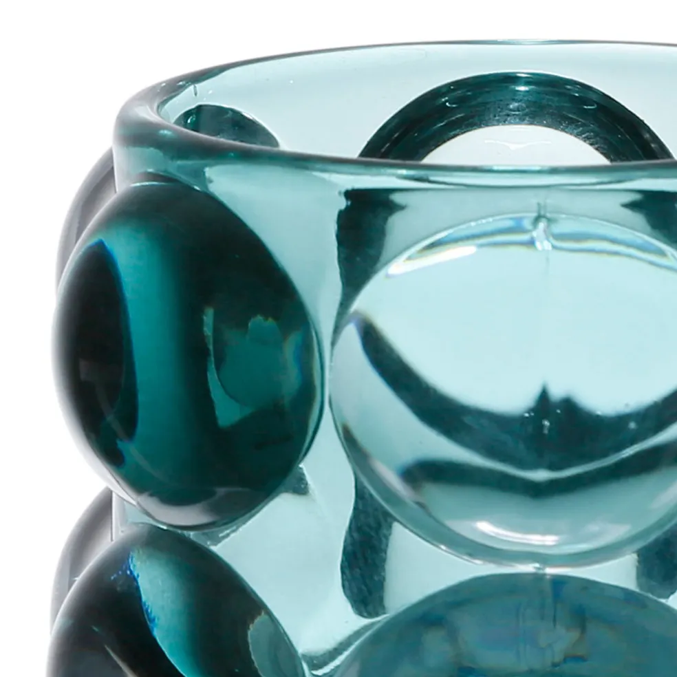 Photophore en verre émeraude h6.5cm - Tanri