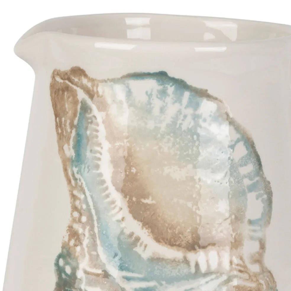 Pichet en faïence bleu et beige 5l - Bord De Mer