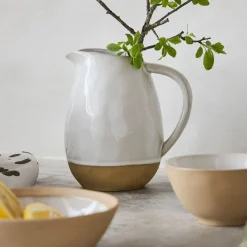 Pichet en grès blanc 1.9L - Jade