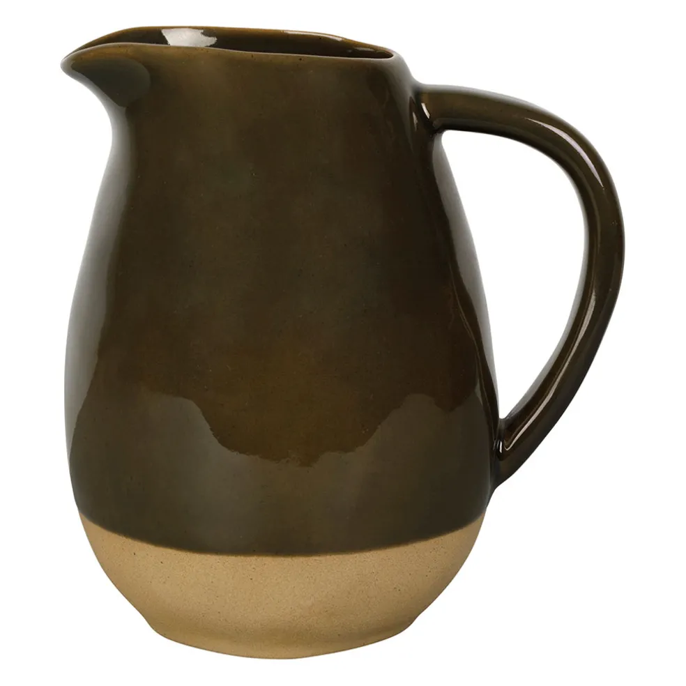 Pichet en grès kaki 1.9L - Jade