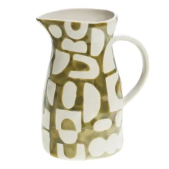 Pichet en grès vert et blanc 1.6L - Ohana
