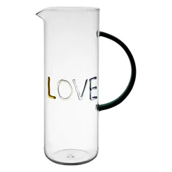 Pichet love en verre multicolore 1l - Colorea
