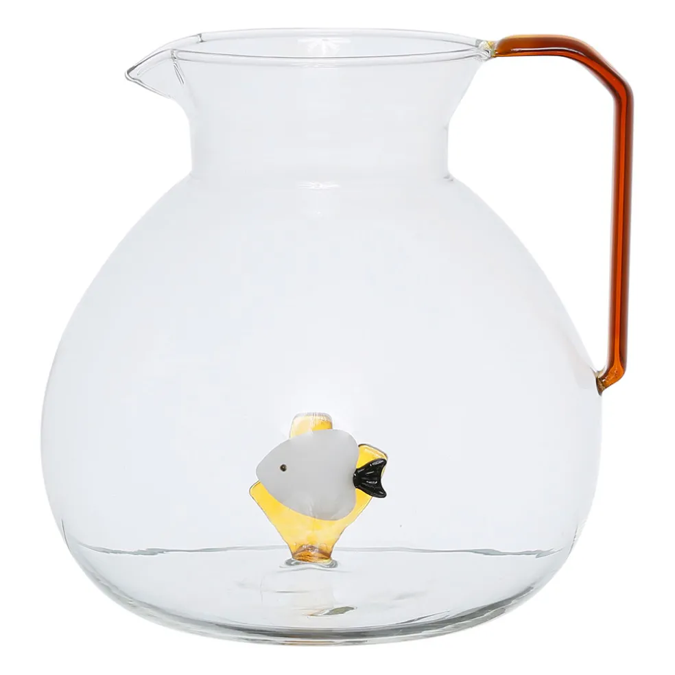 Pichet poisson en verre borosilicate ambre 1.7l - Océan