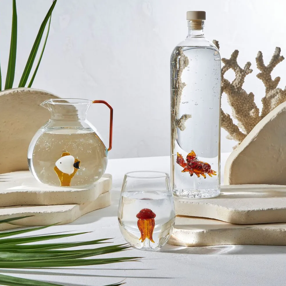 Pichet poisson en verre borosilicate ambre 1.7l - Océan