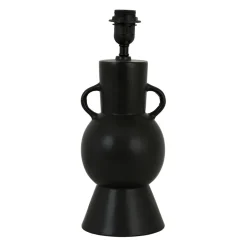 Pied de lampe arrondie en porcelaine h40cm noir - eterra