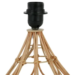 Pied de lampe rond en rotin h33cm naturel - brasil