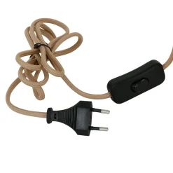 Pied de lampe rond en rotin h33cm naturel - brasil