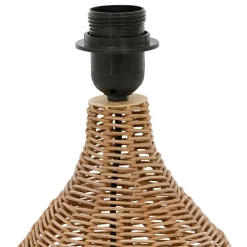 Pied lampe en rotin et fer naturel h35cm - Brasil