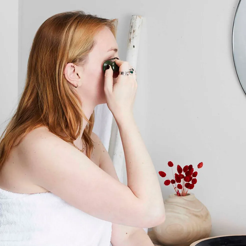 Pierre de massage ronde en jade