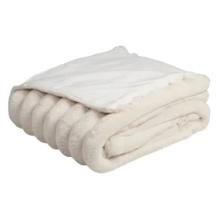 Plaid blanc 170x130cm - Selestina