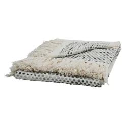 Plaid courba gris 170x130cm en coton et acrylique