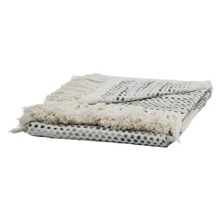 Plaid courba gris 170x130cm en coton et acrylique