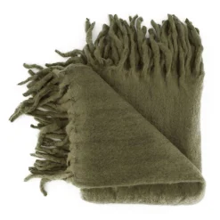 Plaid en acrylique brun 150x125cm