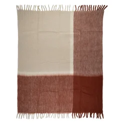 Plaid en acrylique et laine rouille 130x170cm - Selestina