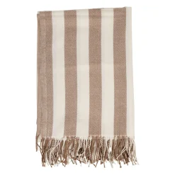 Plaid en acrylique taupe 170x130cm - Somptua