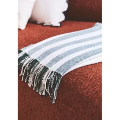 Plaid en acrylique vert 170x130cm - Somptua