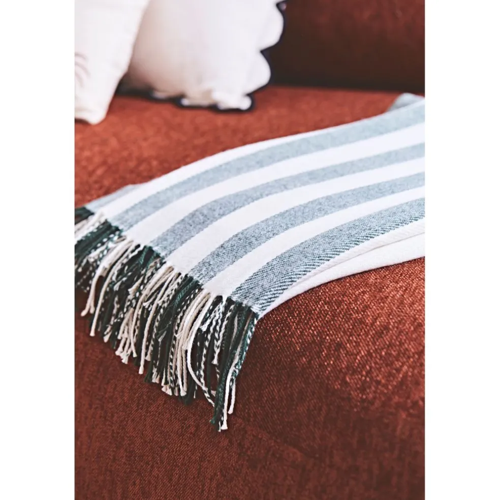 Plaid en acrylique vert 170x130cm - Somptua