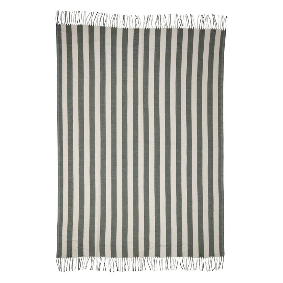 Plaid en acrylique vert 170x130cm - Somptua