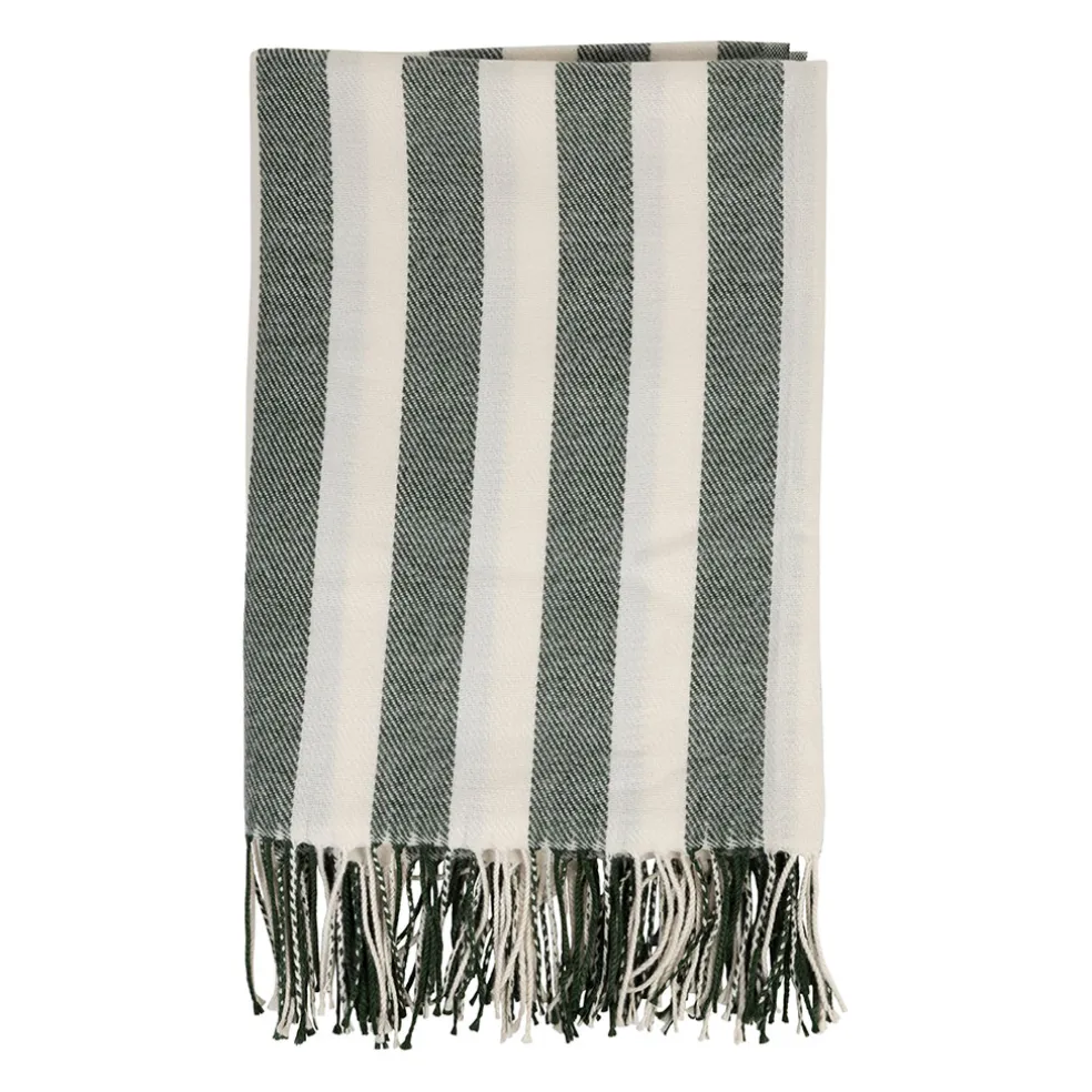 Plaid en acrylique vert 170x130cm - Somptua