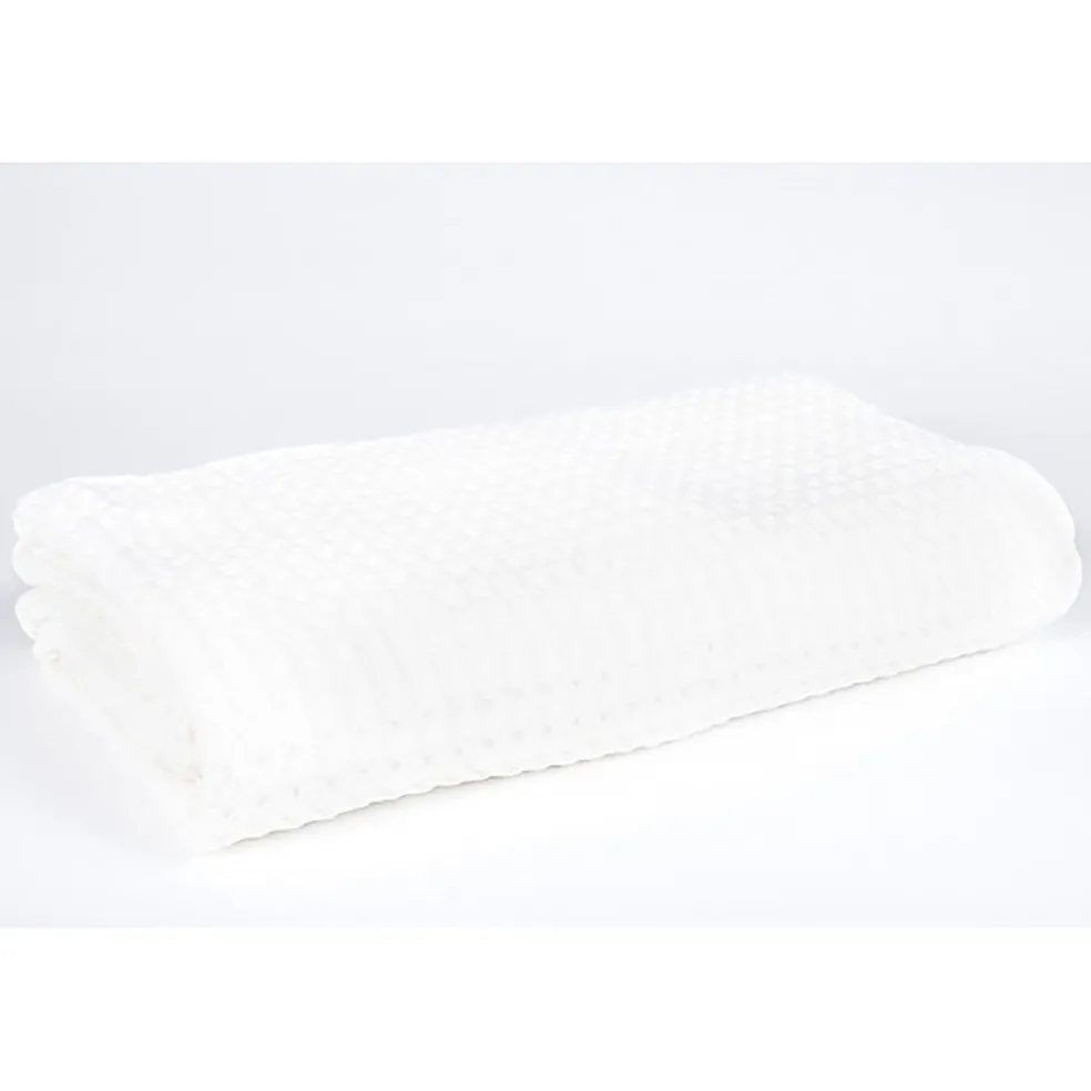 Plaid en coton craie 240x260cm - Tempo II