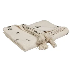 Plaid en coton écru et beige - Banquise