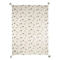 Plaid en coton écru et beige - Banquise