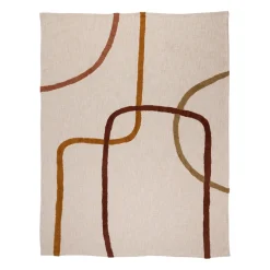 Plaid en coton ecru 170x130cm - Manarola