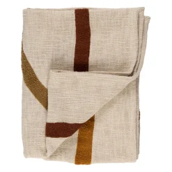 Plaid en coton ecru 170x130cm - Manarola