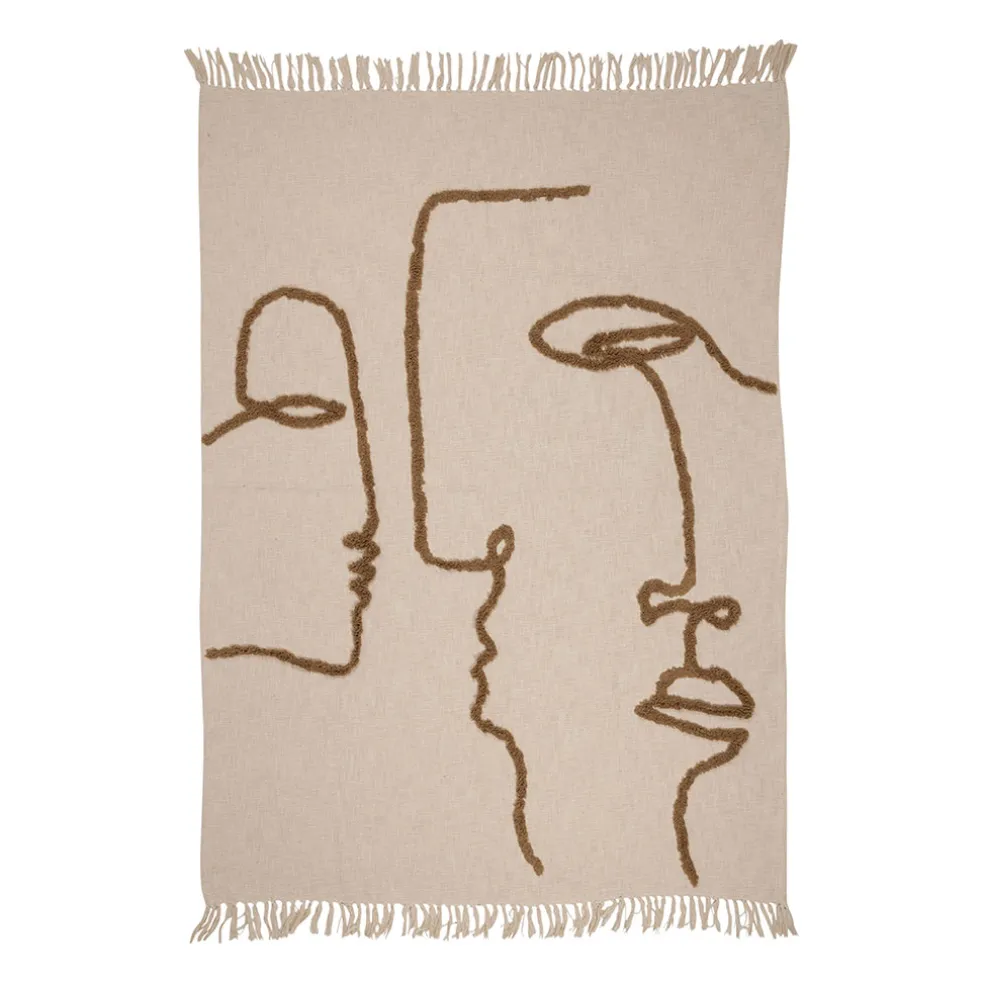 Plaid en coton ecru 170x130cm - Organic