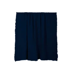 Plaid en coton encre 130x180cm - Vanly