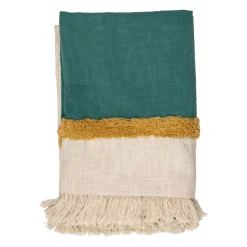 Plaid en coton émeraude 170x130cm - Neo