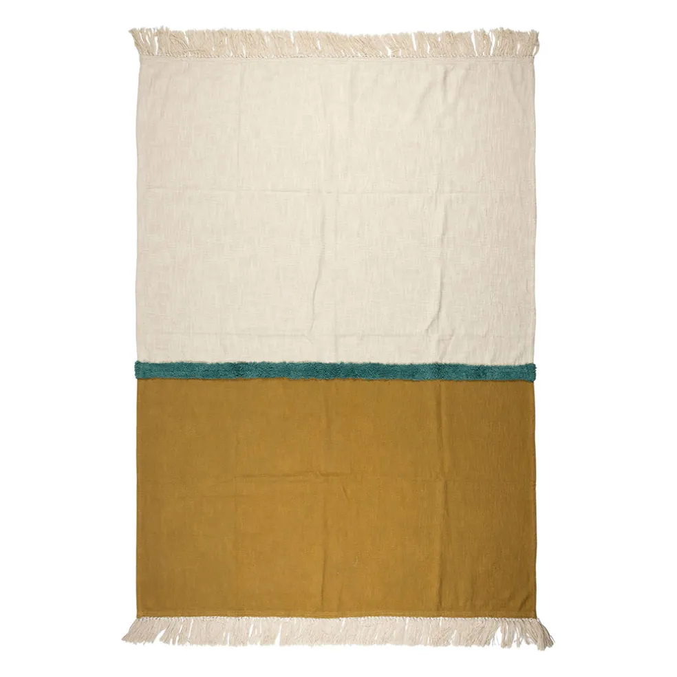 Plaid en coton mordoré 170x130cm - Neo