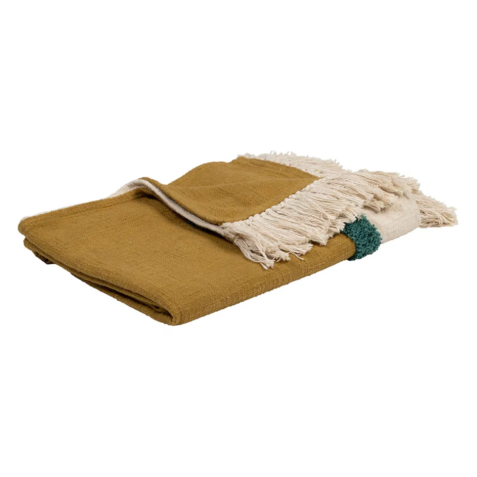 Plaid en coton mordoré 170x130cm - Neo